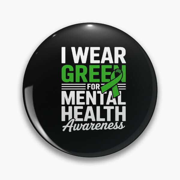 Item preview, I Wear Green Mental Health Awareness Butterfly Hear  designed and sold by AvenStudioCo.