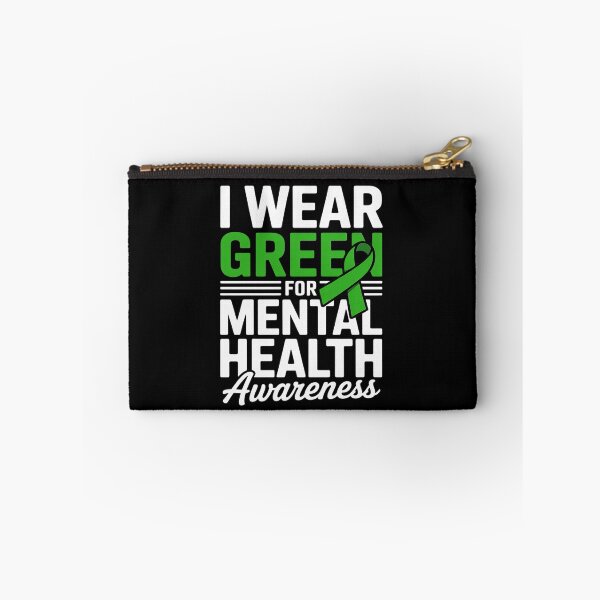 Item preview, I Wear Green Mental Health Awareness Butterfly Hear  designed and sold by AvenStudioCo.