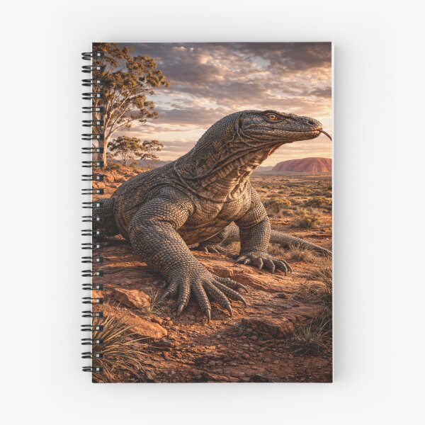 Item preview, Megalania Giant Monitor Lizard Prehistoric Beast Artwork designed and sold by The Dark Files.