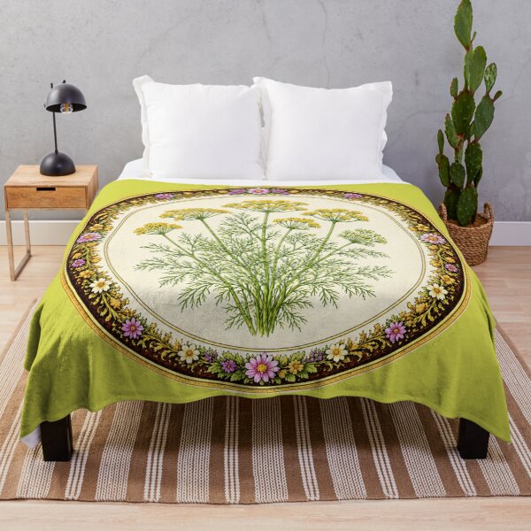Item preview, Dill – Golden Feather Garden Herb Portrait designed and sold by TheJoyfulPen.