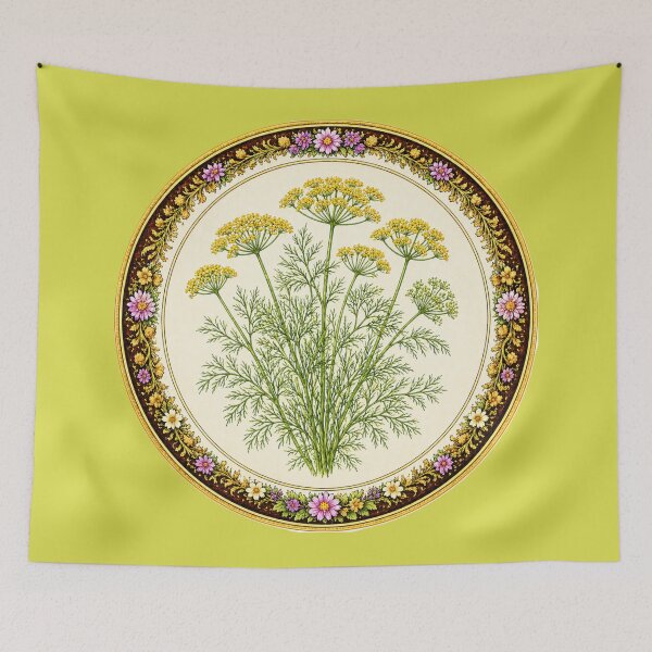 Item preview, Dill – Golden Feather Garden Herb Portrait designed and sold by TheJoyfulPen.