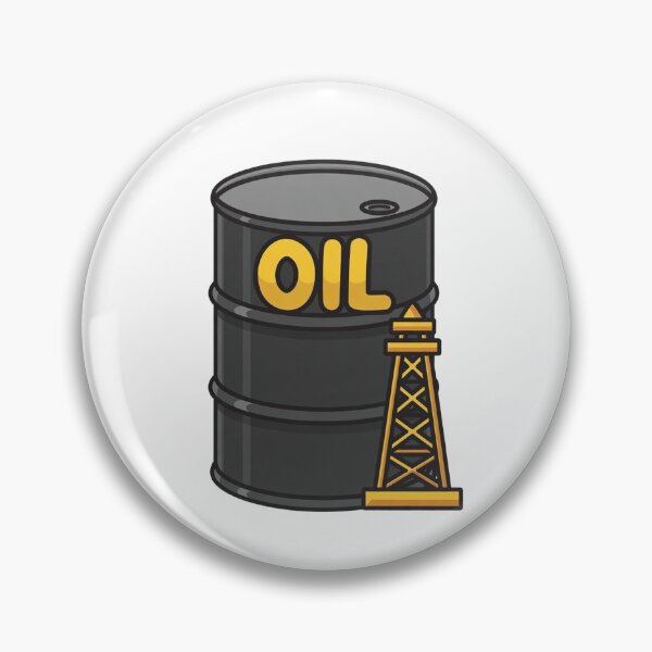 Item preview, Black crude oil storage tanks and oil drilling rigs. designed and sold by Beeza Art Shop.