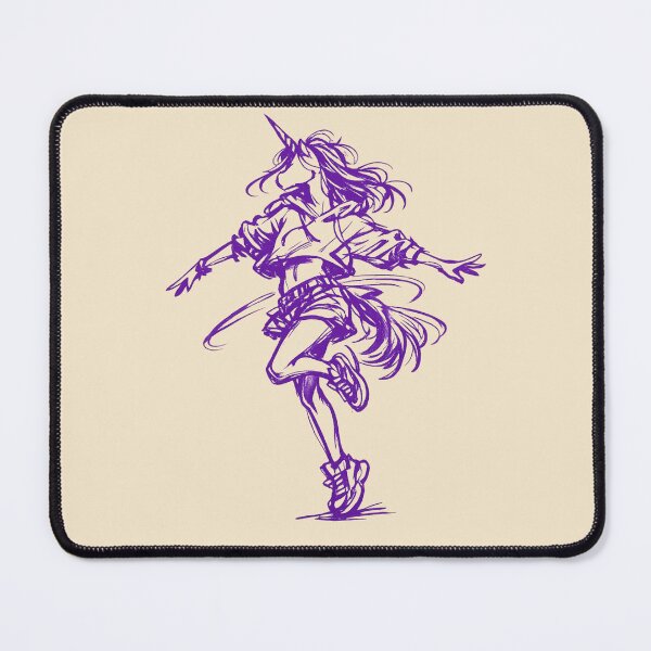 Item preview, Abstract Female Unicorn Twirl – Violet Ink Sketch Streetwear Graphic designed and sold by JonelCrafts.