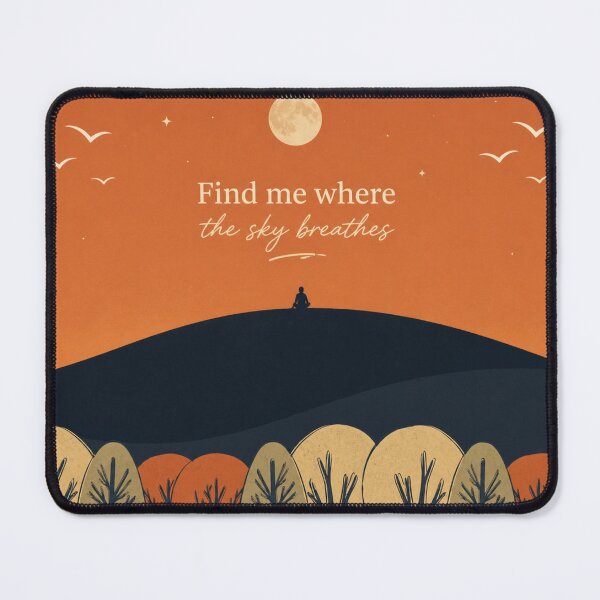 Item preview, Find Me Where the Sky Breathes Aesthetic Landscape Sticker | Calm Nature Quote Art | Minimal Sunset Design designed and sold by NA-art725.