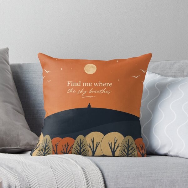 Item preview, Find Me Where the Sky Breathes Aesthetic Landscape Sticker | Calm Nature Quote Art | Minimal Sunset Design designed and sold by NA-art725.