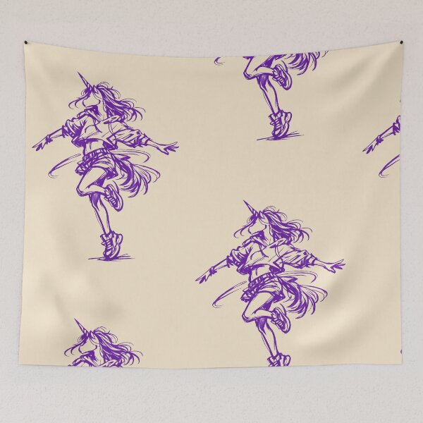 Item preview, Abstract Female Unicorn Twirl – Violet Ink Sketch Streetwear Graphic designed and sold by JonelCrafts.