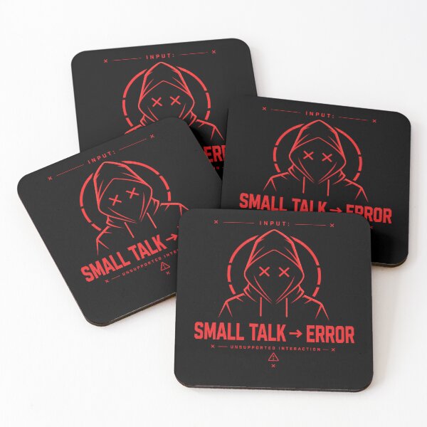 Item preview, Small Talk Error Shirt – Introvert Social Interaction Problem | Antisocial Humor Tech Style Tee designed and sold by BOOGY LEGACY™.