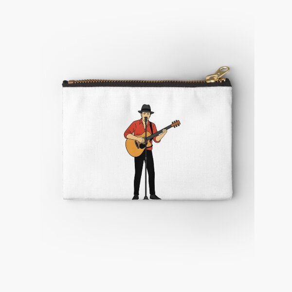 Item preview, A man wearing a hat and red shirt plays an acoustic guitar while singing into a microphone. designed and sold by ARTSIT-SHOP.