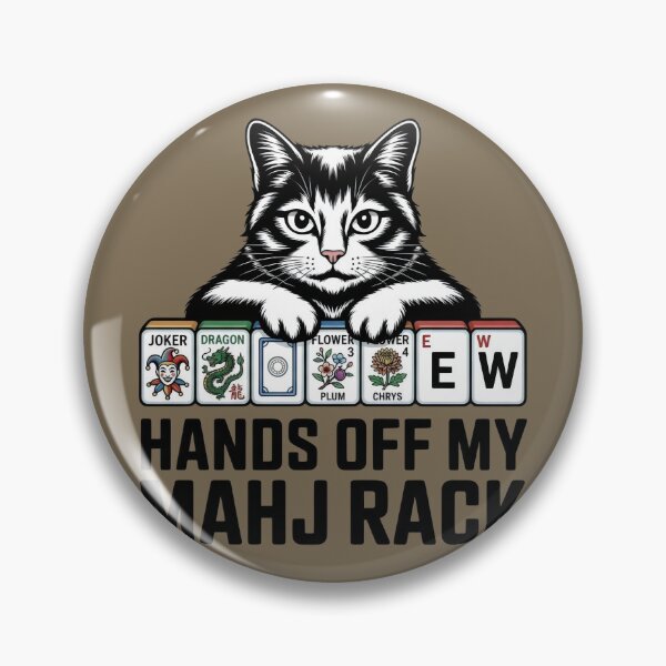 Item preview, American Mahjong Cat Lover Gift Funny Mahjongg Player Tile Rack Design Cute Black Cat Mahjong Game Art designed and sold by WearVerse440.