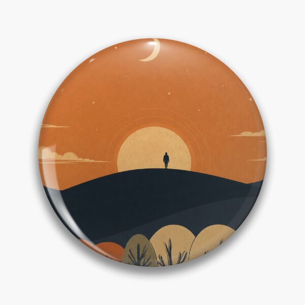 Item preview, Minimal Sunset Landscape Silhouette Art | Aesthetic Nature Scene | Calm Peaceful Illustration designed and sold by NA-art725.