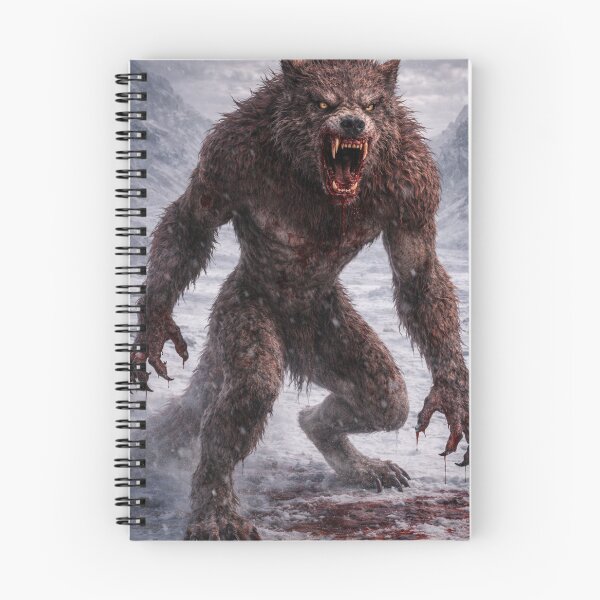 Item preview, Adlet Cryptid Wolf Human Hybrid Monster Artwork designed and sold by The Dark Files.