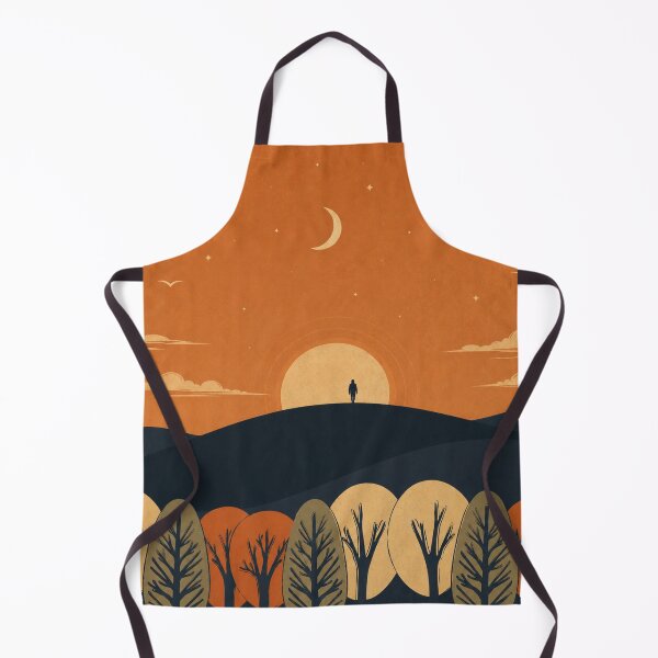 Item preview, Minimal Sunset Landscape Silhouette Art | Aesthetic Nature Scene | Calm Peaceful Illustration designed and sold by NA-art725.
