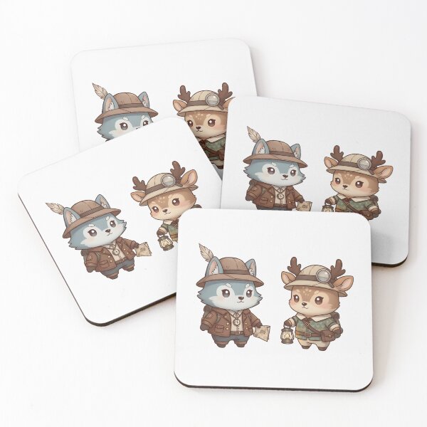 Item preview, Cute Wolf & Deer Explorers designed and sold by naragon4289.