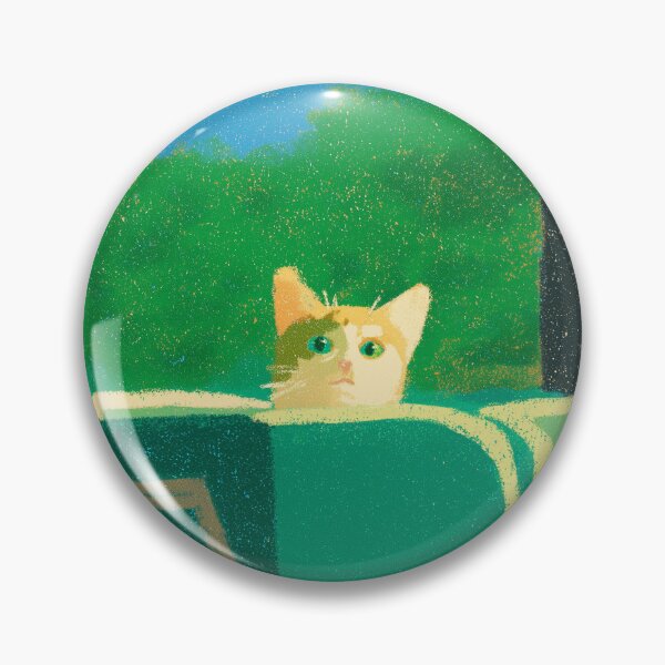 Item preview, Cute Cat in Bus Looking Between Seats Funny Kawaii Travel Design designed and sold by Meow-Attitude.
