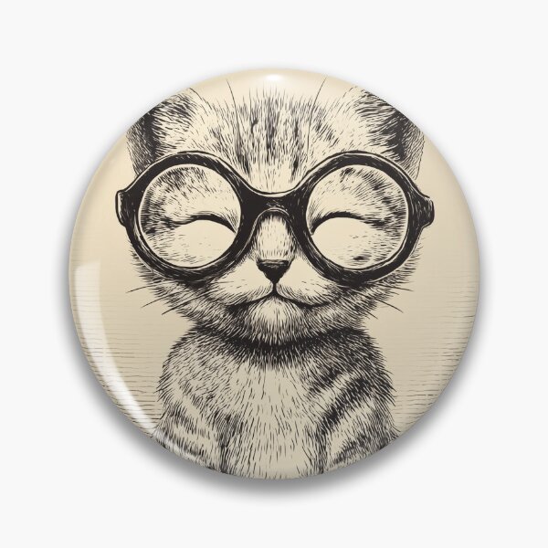 Artikelvorschau, Niedliche Katze mit Brille sitzt am PC – lustiges Kawaii-Technikdesign entworfen und verkauft von Meow-Attitude.