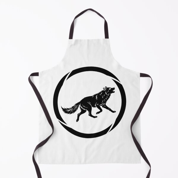 Item preview, Black Wolf Silhouette Howling in Circular Frame designed and sold by Omar-2D.