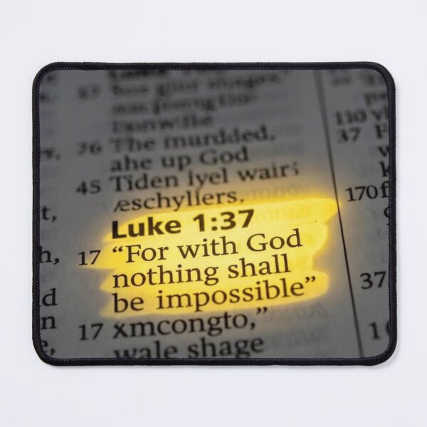 Item preview, Luke 1:37 Bible Verse Christian Inspirational Scripture Art designed and sold by Jesus-istheway.