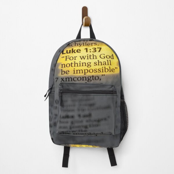 Item preview, Luke 1:37 Bible Verse Christian Inspirational Scripture Art designed and sold by Jesus-istheway.