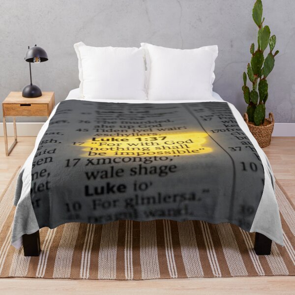 Item preview, Luke 1:37 Bible Verse Christian Inspirational Scripture Art designed and sold by Jesus-istheway.