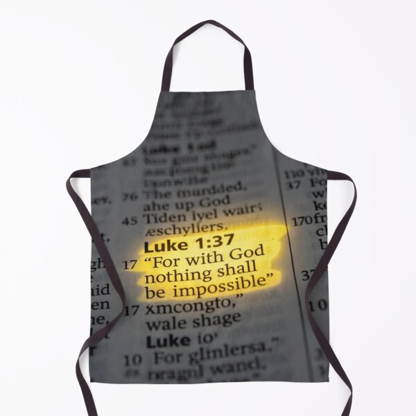 Item preview, Luke 1:37 Bible Verse Christian Inspirational Scripture Art designed and sold by Jesus-istheway.