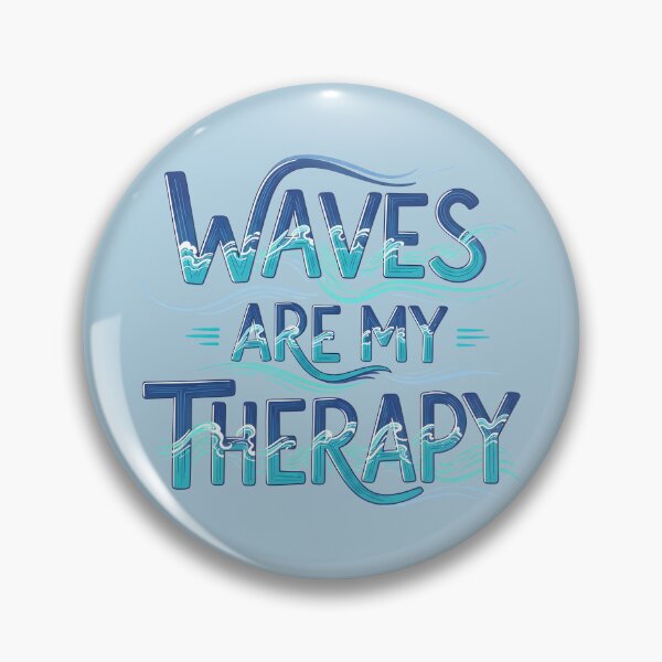 Item preview, Waves Are My Therapy – Calm Coastal Typography Design designed and sold by Sea Gem.