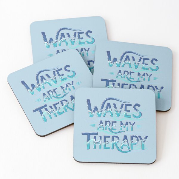 Item preview, Waves Are My Therapy – Calm Coastal Typography Design designed and sold by Sea Gem.
