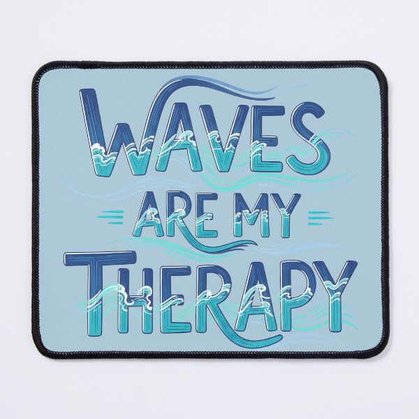 Item preview, Waves Are My Therapy – Calm Coastal Typography Design designed and sold by Sea Gem.