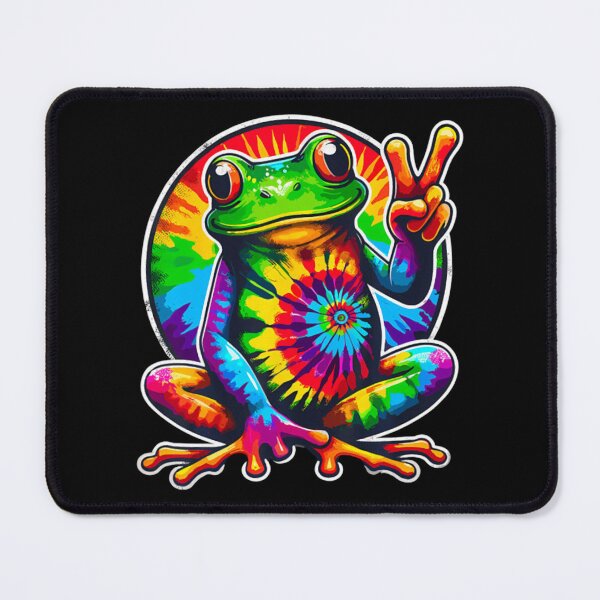 Item preview, Tie Dye Frog Animal Peace Sign Hippie designed and sold by benonarts.