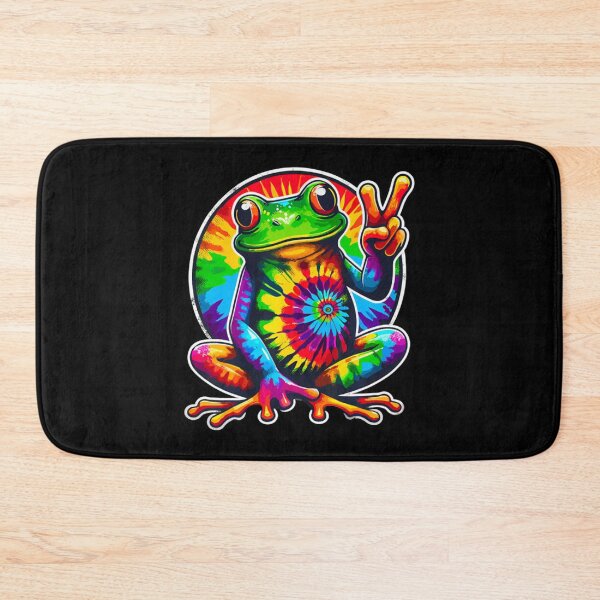 Item preview, Tie Dye Frog Animal Peace Sign Hippie designed and sold by benonarts.