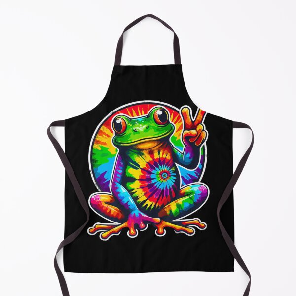 Item preview, Tie Dye Frog Animal Peace Sign Hippie designed and sold by benonarts.