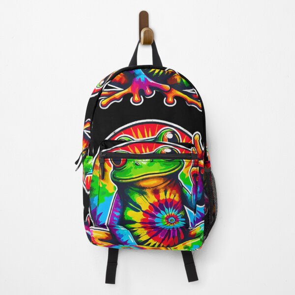 Item preview, Tie Dye Frog Animal Peace Sign Hippie designed and sold by benonarts.