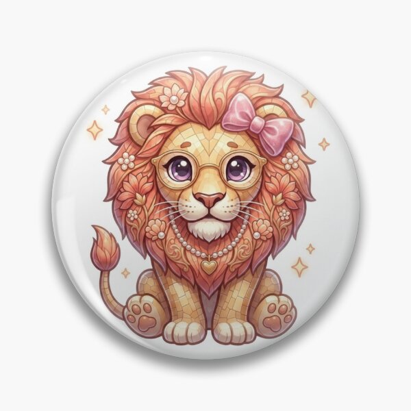 Item preview, Ethereal Mosaic Floral Lioness designed and sold by Stickivo.