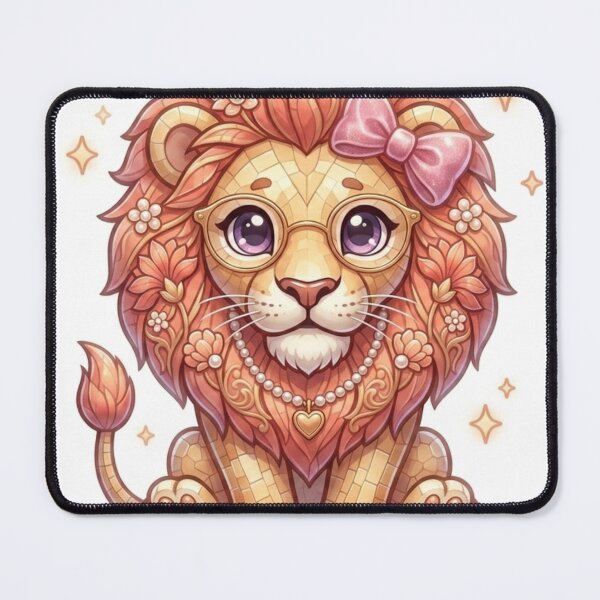 Item preview, Ethereal Mosaic Floral Lioness designed and sold by Stickivo.