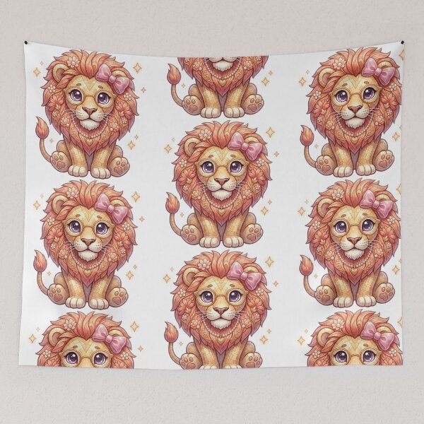 Item preview, Ethereal Mosaic Floral Lioness designed and sold by Stickivo.