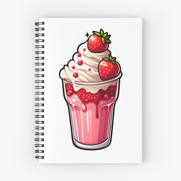 Item preview, Strawberry Milkshake – Cute Summer Drink Illustration with Sweet Aesthetic designed and sold by BobaBunny76.