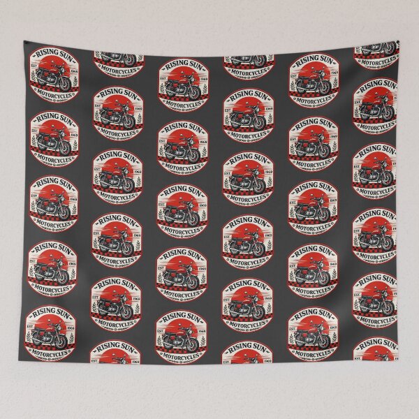Item preview, Vintage 1969 Rising Sun Motorcycle Retro Biker designed and sold by IvoryArtDesign.
