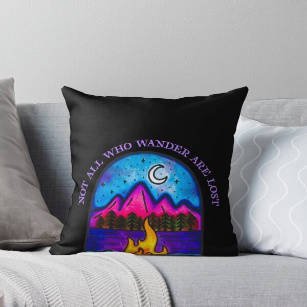 Item preview, Not All who wander are Lost - Pink Mountains and Wild Galaxies designed and sold by MyBottomShelf.