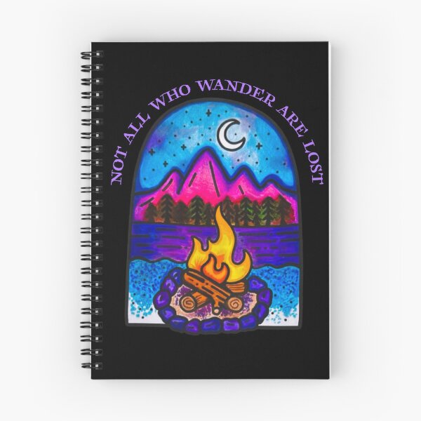 Item preview, Not All who wander are Lost - Pink Mountains and Wild Galaxies designed and sold by MyBottomShelf.