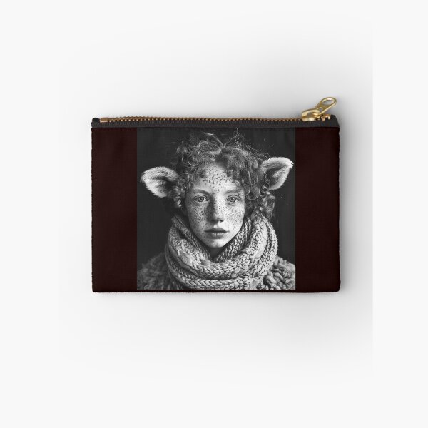 Item preview, Deer Girl Portrait Black and White Fantasy Art designed and sold by inkoutninja.