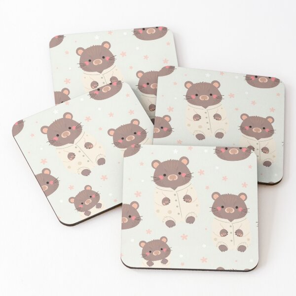 Item preview, Cute Wombats in Pyjamas with Stars designed and sold by pUNKnown.