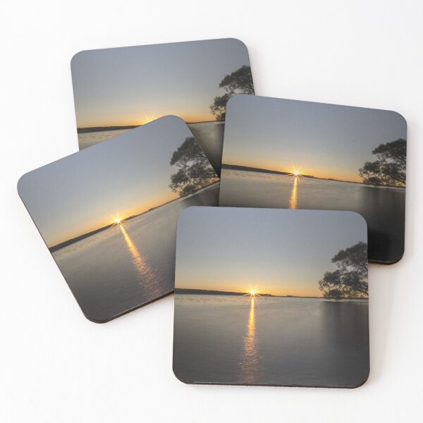 Item preview, Scandinavian sunset at the lake, tranquility by the water, nature photography designed and sold by Storbeck Fotografie .