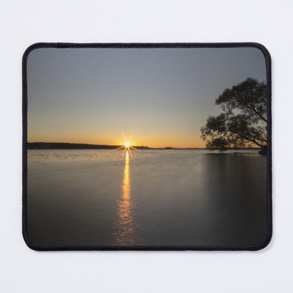 Item preview, Scandinavian sunset at the lake, tranquility by the water, nature photography designed and sold by Storbeck Fotografie .