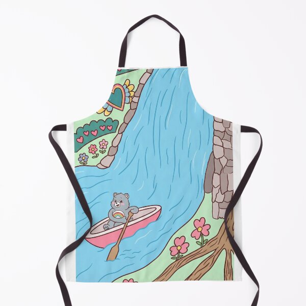 Item preview, Cute Blue Bear Rowing Boat with Rainbow and Waterfall designed and sold by dyrestald.