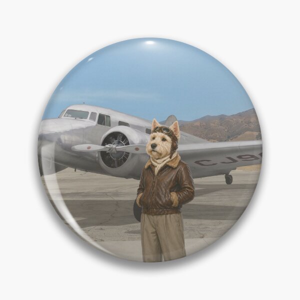 Item preview, Flight CJ96296 – Vintage Aviator Scottie Dog Art designed and sold by CJChronicles.