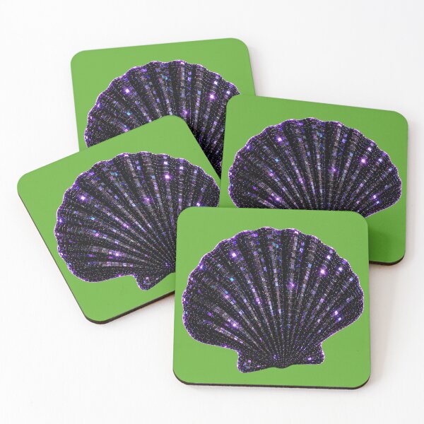 Item preview, Aesthetic disco neon black Sea shell designed and sold by Heaven1111.