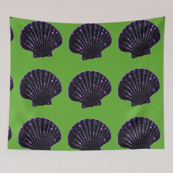 Item preview, Aesthetic disco neon black Sea shell designed and sold by Heaven1111.