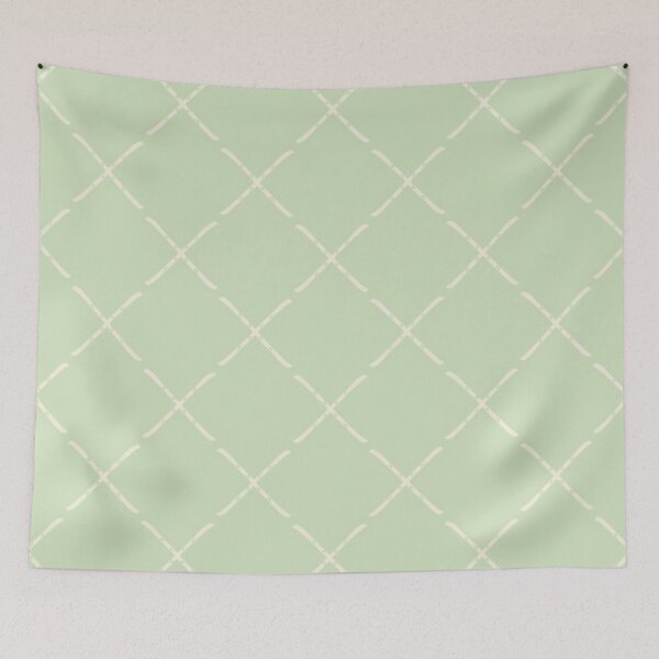 Item preview, Mint Sage Green Cream Geometric Pattern designed and sold by burbankdesigns.
