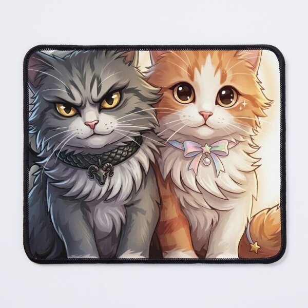 Item preview, The Guardian and the Grump: Angelic & Infernal Feline Duo designed and sold by Stickivo.