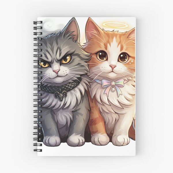 Item preview, The Guardian and the Grump: Angelic & Infernal Feline Duo designed and sold by Stickivo.