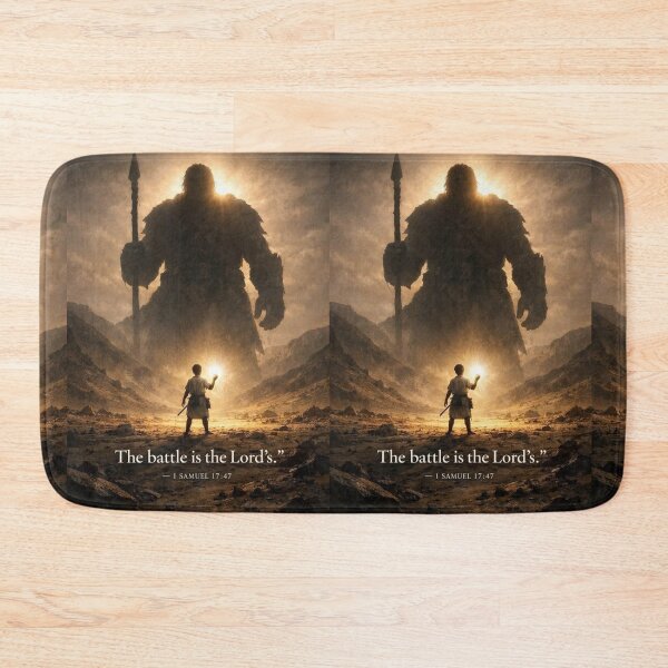 Item preview, The Battle Is the Lord’s David and Goliath Christian Art Print designed and sold by Jesus-istheway.